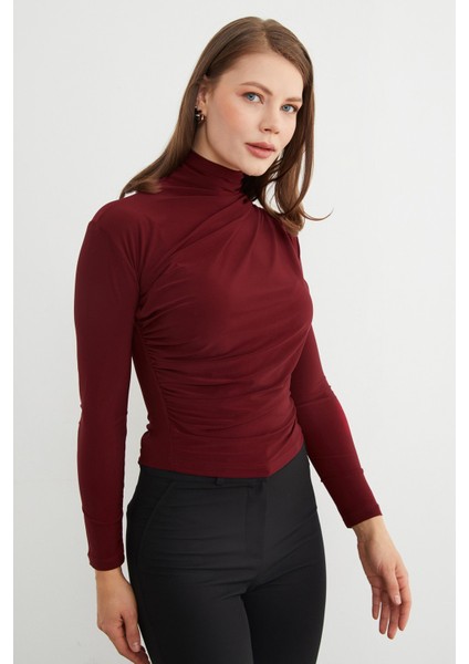 Drapeli Balıkçı Yaka Bluz fiyatları