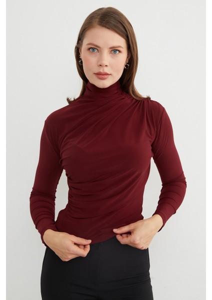 Drapeli Balıkçı Yaka Bluz fırsatları