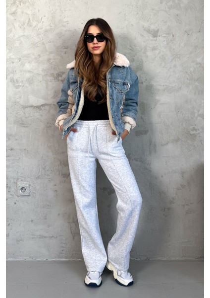 Kadın Yaka Kürklü Kot Mont 99424 indirimleri