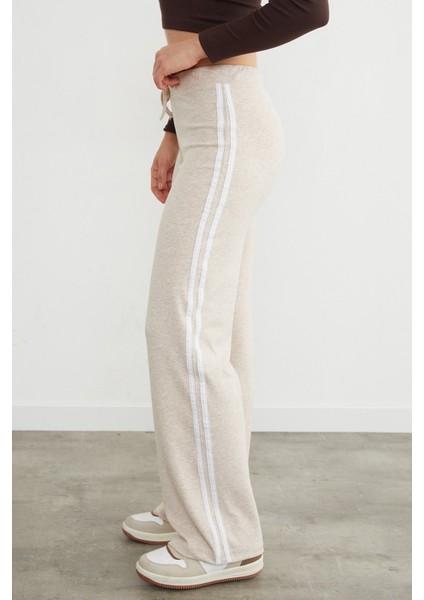 Yanları Şeritli Beli Bağlamalı Eşofman Altı