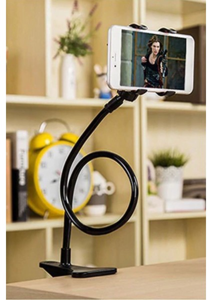 Akrobat Telefon Tutucu Akrobatik Gövde Siyah Deri