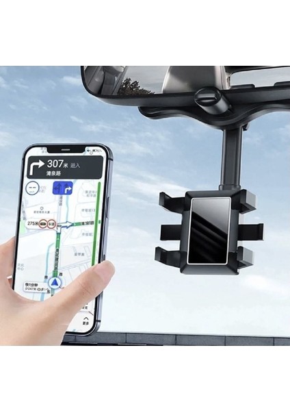 Araç Içi Uzayan Ayarlanabilir Dikiz Aynası Telefon Tutucu Car Holder Siyah Cam Cn fiyatları