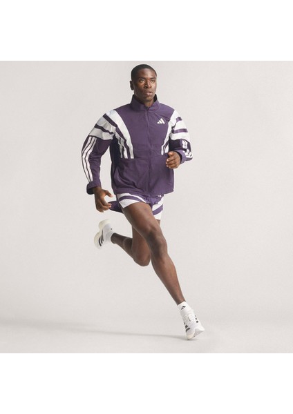Adizero Nyc Erkek Mor Koşu Rüzgarlığı.- indirimleri