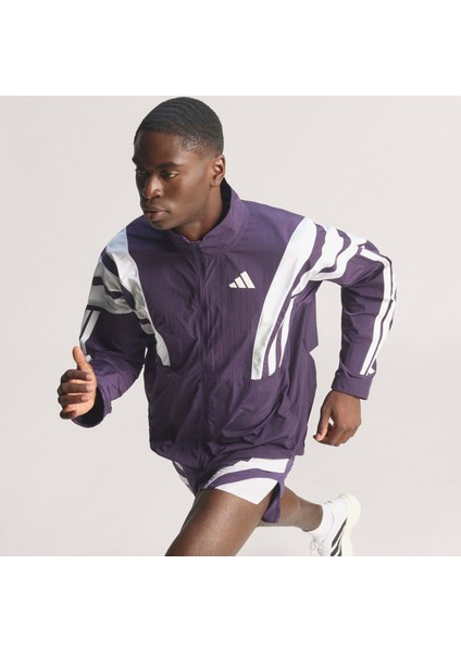 Adizero Nyc Erkek Mor Koşu Rüzgarlığı.-
