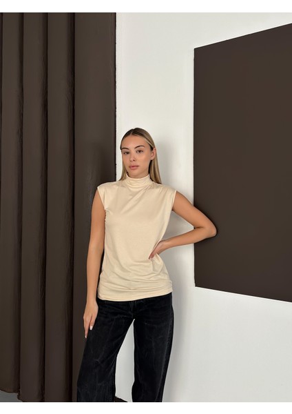 Kadın Sıfır Kol Boğazlı Body 2'li Set