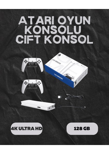 M15 Retro Konsol – 20.000 Oyunlu, Çift Gamepadli, 4K HDMI