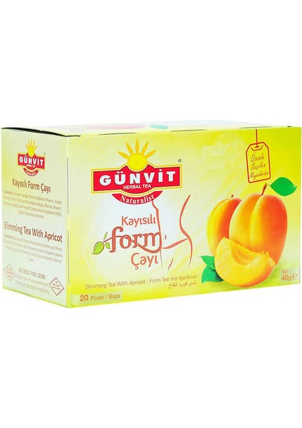 Kayısılı Form Çayı 20 Süzen Poşet modelleri