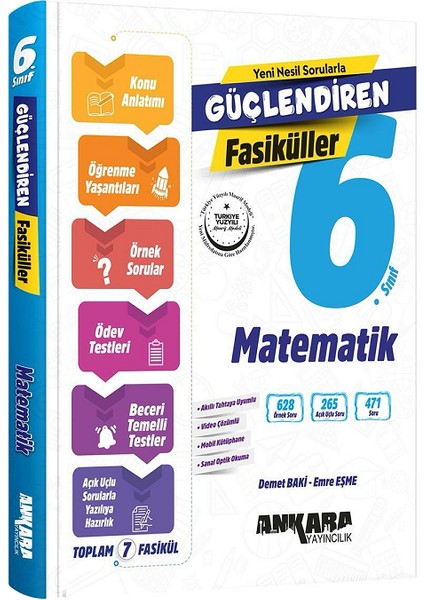 Ankara 6. Sınıf Matematik Güçlendiren Fasiküller Ankara Yayıncılı