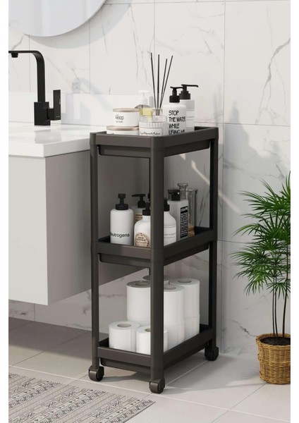 3 Katlı Tekerlekli Raf Ünitesi Banyo Rafı Mutfak Rafı Servis Sehpası Organizer modelleri