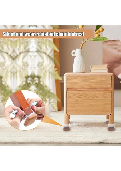 4’lü Keçeli Mobilya Ayağı Koruyucu Silikon – Kaydırmaz ve Çizilmez Sandalye & Masa Ayağı Koruyucu