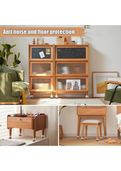 4’lü Keçeli Mobilya Ayağı Koruyucu Silikon – Kaydırmaz ve Çizilmez Sandalye & Masa Ayağı Koruyucu