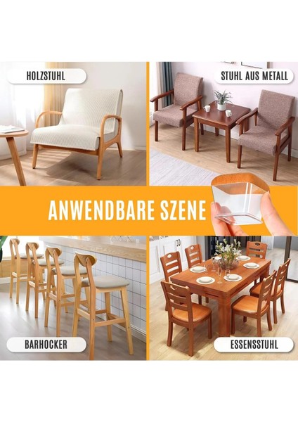 4’lü Keçeli Mobilya Ayağı Koruyucu Silikon – Kaydırmaz ve Çizilmez Sandalye & Masa Ayağı Koruyucu