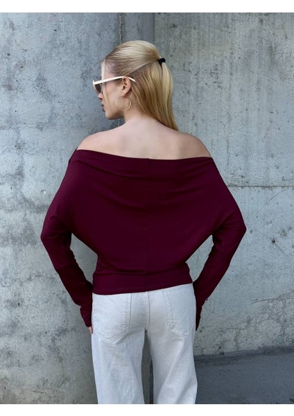 Yarasa Kol Geniş Yaka Siyah Bluz Bol Kesim Likralı Kumaş Düşük Omuz Üst fiyatları