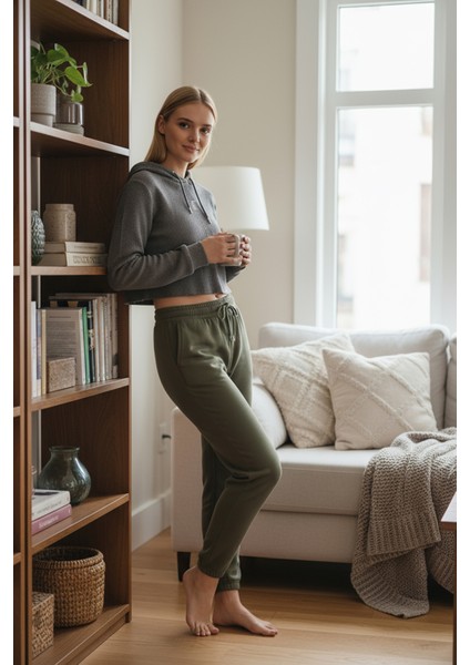 Jogger Paça Eşofman Altı Yeşil 3013 fırsatları