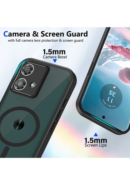 Motorola Edge 40 Neo Kılıf, Manyetik Yarı Saydam Mat Darbeye Dayanıklı ve Parmak Izi Önleyici Koruyucu Kılıf-Siyah (Yurt Dışından) fiyatları