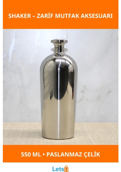 Paslanmaz Çelik Modern Şık Kokteyl Shaker
