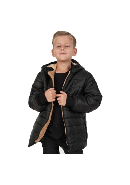 3-12 Yaş Kürklü Erkek Çocuk Montu