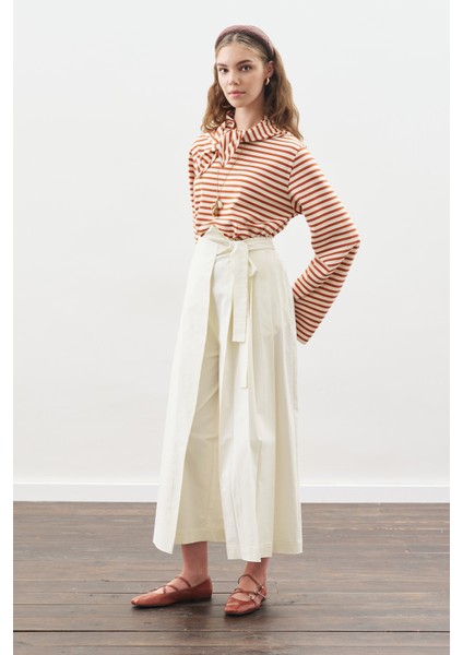 Etek Görünümlü Pantolon Ekru modelleri