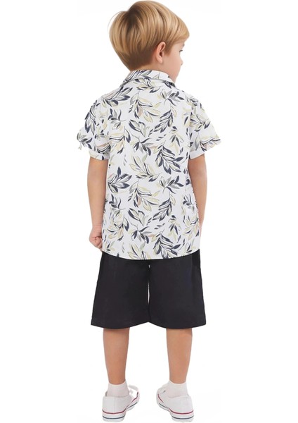 Erkek Çocuk Dokuma Gömlek ve Şort Seti Rahat ve Şık Yazlık Giyim Kaliteli Şık Rahat indirimleri