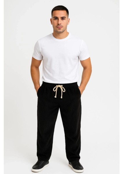 Mdb Erkek Fitilli Kadife Cepli Buggy Pantolon Oversize Rahat Kalıp Iyah