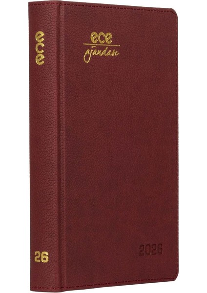 Ajandası Kemer 2026 Bordo - Günlük Çizgili Sert Kapak 14X20 fiyatları