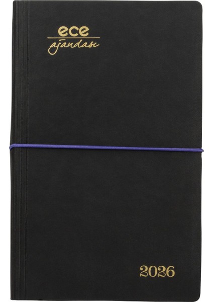 Ajandası Yeni Akçay 2026 Siyah - Günlük Çizgili 12X18