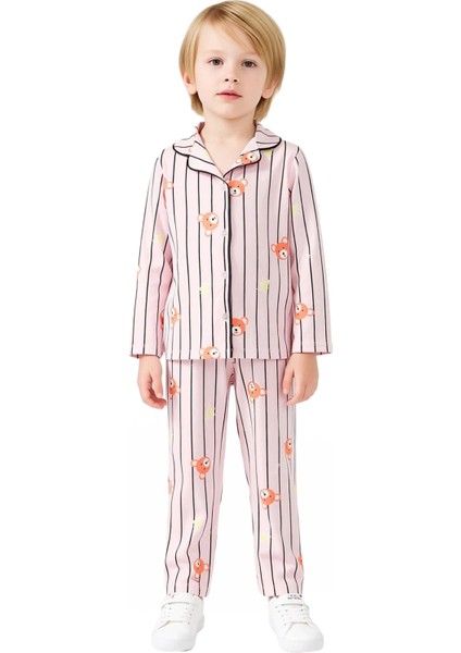 Çizgili Ayıcık Desenli Yumuşak Dokulu Erkek Çocuk Pijama Takımı Kaliteli Şık Rahat fırsatları