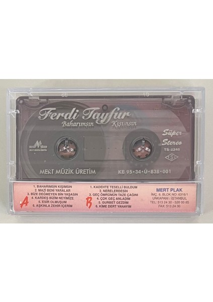 Ferdi Tayfur Baharımsın Kışımsın Kaset (Orijinal Dönem Baskı Kaset) fiyatları