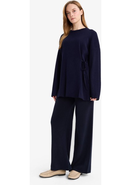 Straight Wide Düz Paça Triko Pantolon G1203AX25WN