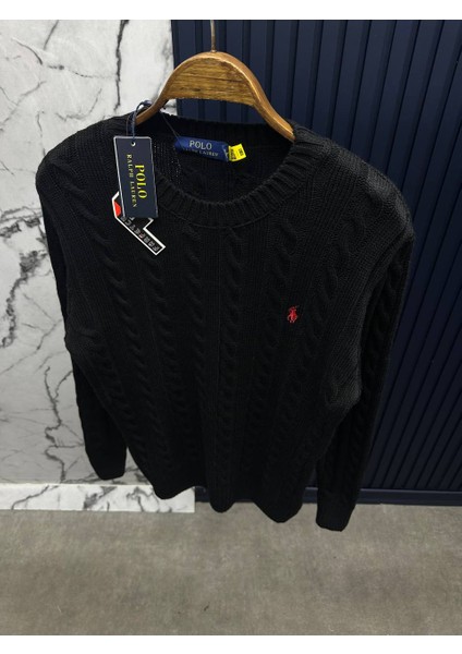 Polo Ralph Lauren Bisiklet Yaka Örgü Dokulu Kazak