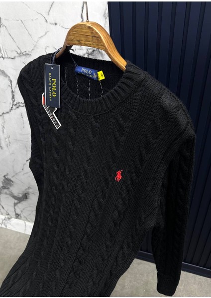 Polo Ralph Lauren Bisiklet Yaka Örgü Dokulu Kazak modelleri