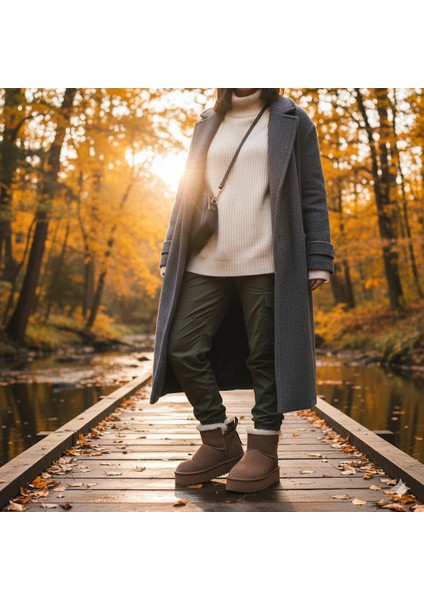 Taba Casual Süet Deri Kadın Bot fırsatları