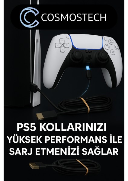 Ps5 Pro / Slim Uyumlu Oyun Kolu Şarj Kablosu – Type-C Hızlı Şarj & Veri Aktarım Kablosu (3A, Uzun Dayanıklı Kablo, Dualsense / Xbox / Switch Uyumlu) modelleri
