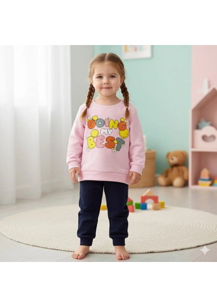 Kız Bebek Baskılı Çıt Çıtlı Alt Üst Ikili Gündelik Takım 6-18 Ay