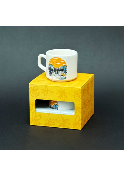 Kamp ve Dağ Desenli Seramik Kupa fiyatları