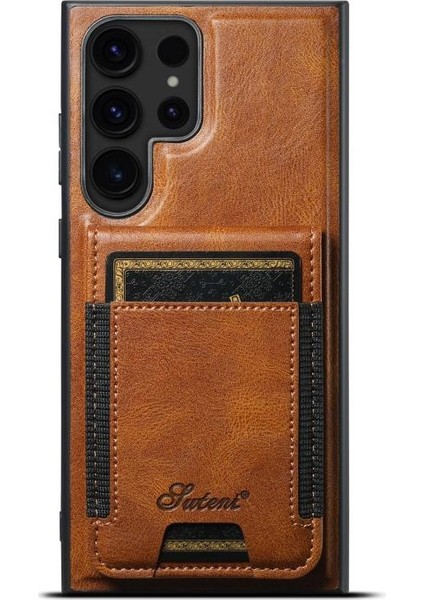 Samsung Galaxy S24 Ultra Kılıf H17 2-1 Manyetik Mıknatıs Kartlıklı Kapak