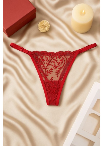 Kırmızı Balenli Brode Sütyen Seti modelleri