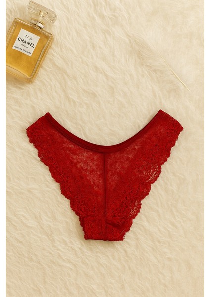 Kırmızı Dantel Detaylı Push Up Sütyen Takımı modelleri