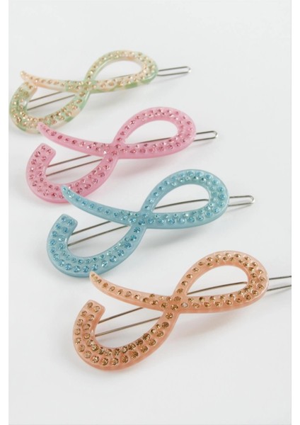 Sonsuzluk Taşlı Klipsli Toka