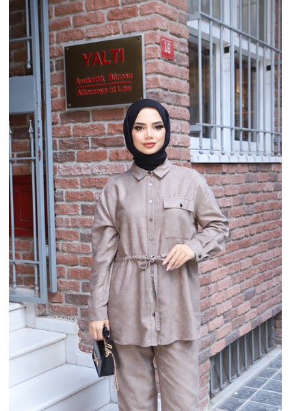 Bağcıklı Süet Pantolonlu Takım modelleri