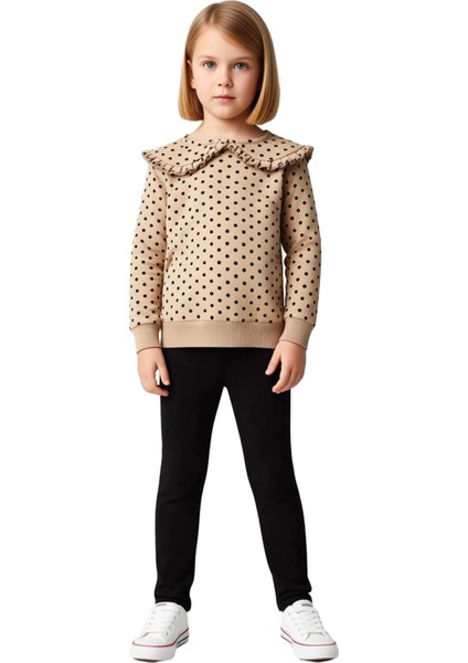 Sevimli Yaka Detaylı Kız Çocuk Örme Takım Konforlu Günler Kaliteli Şık Rahat Günlük fiyatları