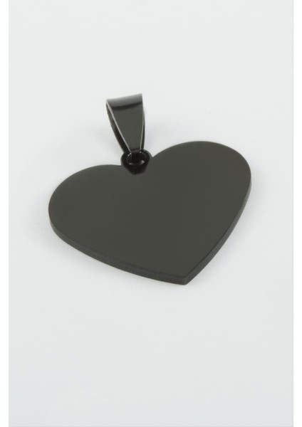 Kalp Isim Yazılabilir Çelik Kolye Ucu 3 cm