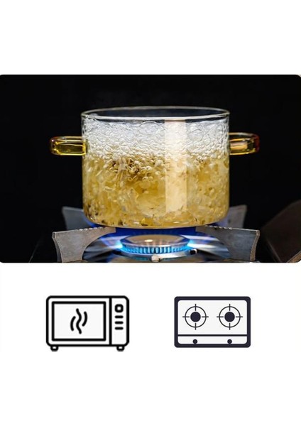 Tencere Seti Borosilikat Kapaklı Cam