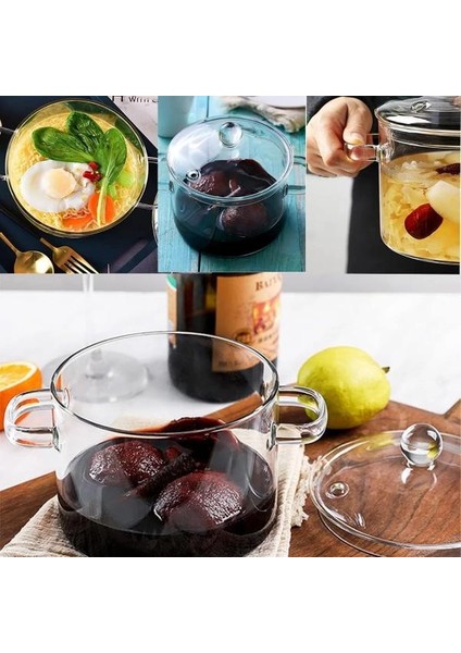 Tencere Seti Borosilikat Kapaklı Cam modelleri