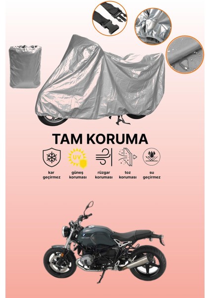 Gri Bmw R Nine T Pure Uyumlu Motosiklet Brandası, Koruyucu Örtü, Motor Branda