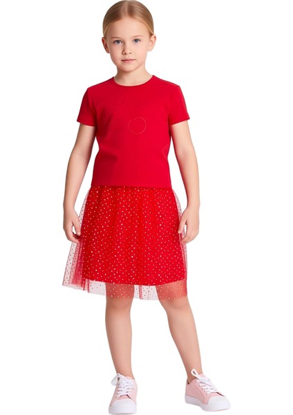 Kız Çocuk %100 Pamuklu Üst ve Tütü Etek Kombinasyonu Kaliteli Şık Rahat Günlük fırsatları