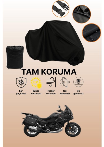Siyah Honda Nt 1100 Uyumlu Motor Branda, Koruyucu Örtü, Motosiklet Brandası