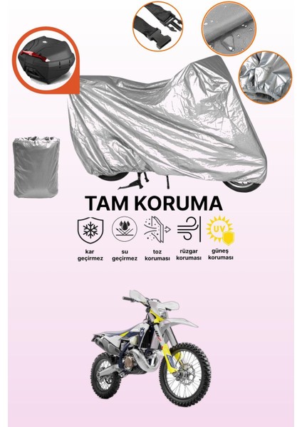 Gri Arka Çanta Uyumlu Husqvarna Te 300I Uyumlu Motor Brandası, Koruyucu Örtü