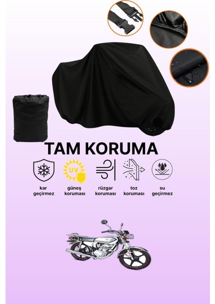Siyah Kuba Cg 50 Pro Ultra Uyumlu Motor Branda, Koruyucu Örtü, Motosiklet Brandası