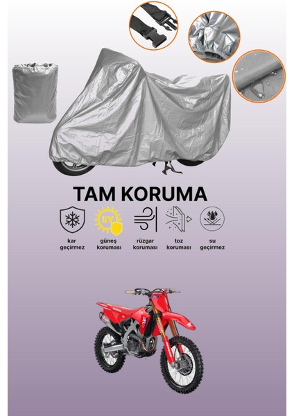 Gri Honda Crf 250 R Uyumlu Motosiklet Brandası, Koruyucu Örtü, Motor Branda